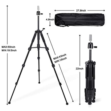 QISHI YUHUA Adjustable Wig Stand Tripod with Hook