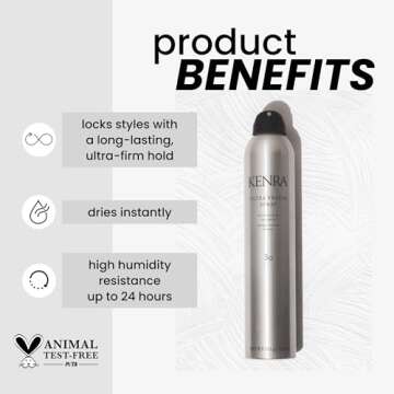 Kenra Ultra Freeze Spray 30 | Ultimate Hold Hairspray | Long-Lasting, Ultra-Firm Hold | Fast-Drying ...
