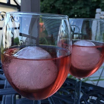 Chillz Ice Ball Maker Mold - Black Flexible Silicone Ice Tray - Molds 4 X 4.5cm Round Ice Ball Spheres