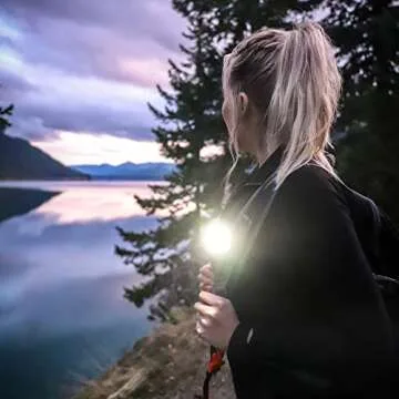 Sun Company Luma 360 - Swiveling Clip-on LED Light (2-Pack) | Rechargeable Clip Flashlight for Hat, Pocket, Hardhat | Bright Hands Free Clipon Flashlights for Hiking, Running, or Dog Walking