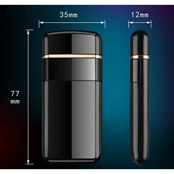 Double Arc Electric Lighter Smart Fingerprint Sensor Lighter Flameless Windproof Lighter USB Rechargeable Fashion Lighter Best Gift for You (Purple)