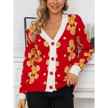 Festive VENTELAN Ugly Christmas Cardigan for Women