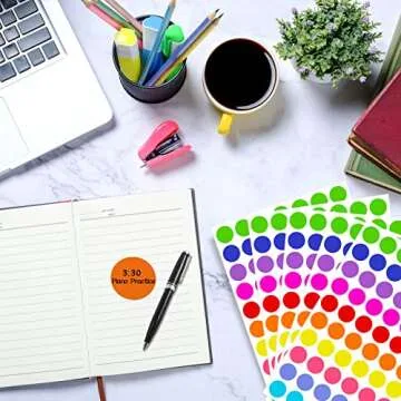 1400 PCS Color Coding Labels Circle Dot Stickers,Round Color Coding Labels Sticky Dots Labels Stickers 10 Color Style Colored Dot Stickers for Toddlers Office Student Classroom Papers