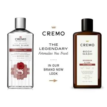 Cremo Rich-Lathering Bourbon & Oak Body Wash, A Sophisticated Blend of Distillers Spice,16 Fl Oz (2-...