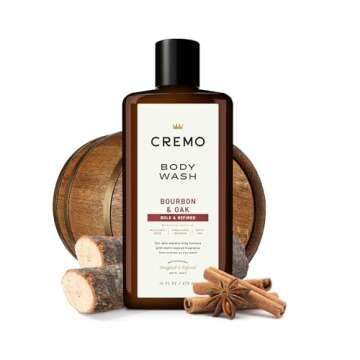 Cremo Rich-Lathering Bourbon & Oak Body Wash, A Sophisticated Blend of Distillers Spice,16 Fl Oz (2-Pack), Packaging may vary