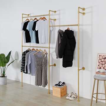 EDCB Modern Industrial Clothing Rack for Space Saving