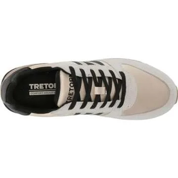 TRETORN womens Women's Lace-up Loyola Women s Lace Up Casual Fashion Sneakers Shoes with Classic Vintage Style, White/Taupe/Black, 8 US