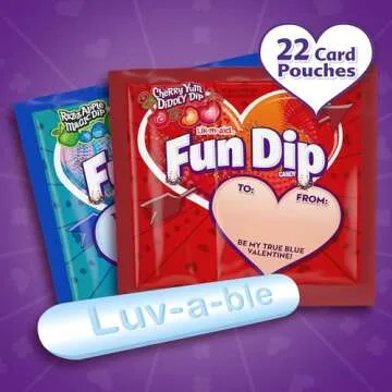 Fun Dip Valentine's Day Candy, Friendship Exchange, 22 Count Box