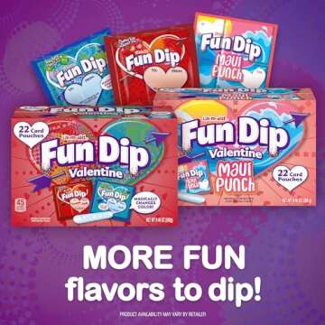 Fun Dip Valentine's Day Candy, Friendship Exchange, 22 Count Box