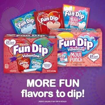 Fun Dip Valentine's Day Candy, Friendship Exchange, 22 Count Box