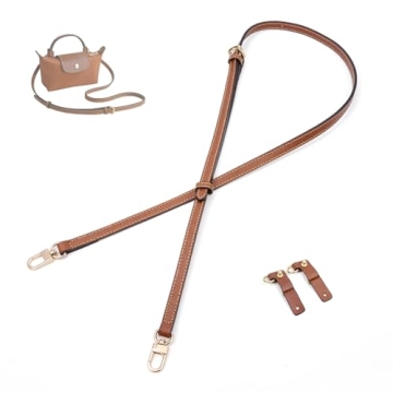 SENTEN Purse Straps Replacement for Longchamp, Leather Handbag Crossbody Shoulder Strap Kit Adjustab...