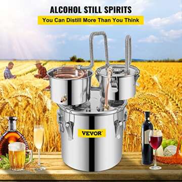 VEVOR Alcohol Still, 3 Gallon - Stainless Steel Distiller