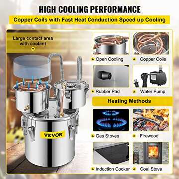 VEVOR 3 Gallon Alcohol Still - Home Distillation Kit