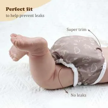 Mama Koala Reusable Adjustable Cloth Diaper Covers with Double Gusset for girls and boys, Snap Closure, Size M(Simply Neautrals)