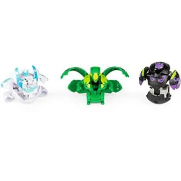Bakugan Geogan Brawler 5-Pack, Exclusive Hyenix and Insectra Geogan and 3 Collectible Action Figures