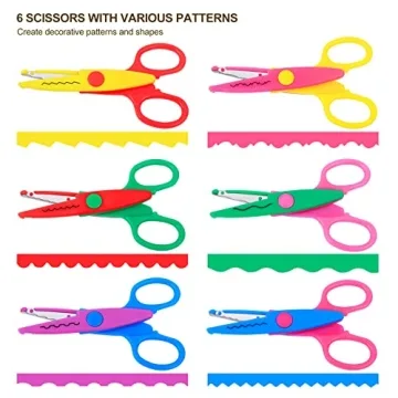 UCEC Creative Craft Scissors Set - 12 Decorative Edges