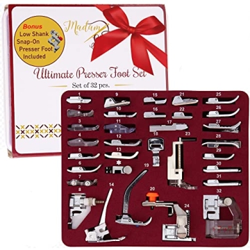 Madam Sew 32-Piece Presser Foot Set for All Machine Types