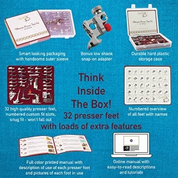 Madam Sew 32-Piece Presser Foot Set for All Machine Types
