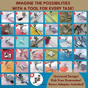 Madam Sew 32-Piece Presser Foot Set for All Machine Types