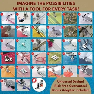 Madam Sew 32-Piece Presser Foot Set for All Machine Types