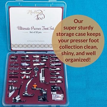 Madam Sew 32-Piece Presser Foot Set for All Machine Types