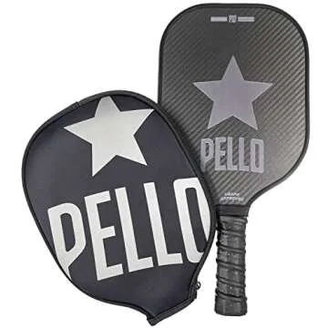 PELLO PXI Carbon Fiber Pickleball Paddles | USA Pickleball Approved | Professional Polypropylene Honeycomb Core | Perfect Balance of Power & Control | Pickle Ball Racquet with Neoprene Case