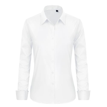 J.VER Women's Long Sleeve Dress Shirt for Office and Casual Wear