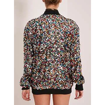Cresay Sequin Fitted Jacket for Parties and More