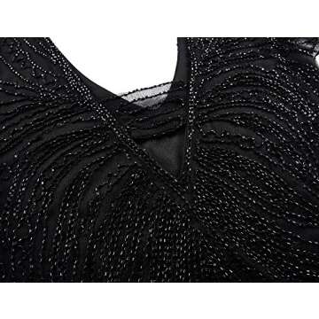 Kayamiya Gatsby Dress Retro 1920s Beaded Flapper Dress