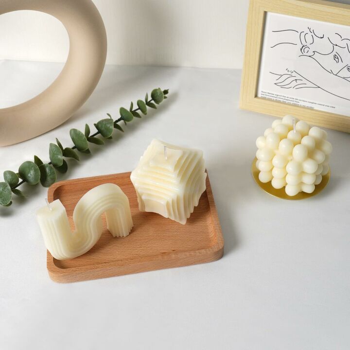 Decorative Handmade Scented Candles - 3 Pcs Set