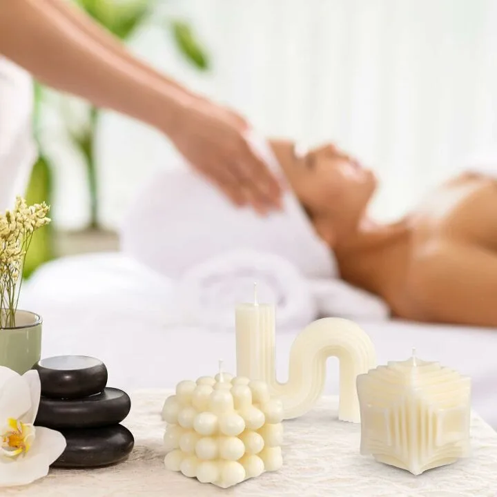 Decorative Handmade Scented Candles - 3 Pcs Set