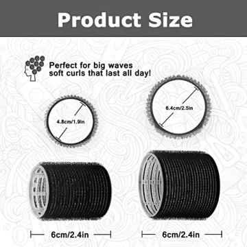 Sungenol Self Grip Hair Roller Set for Effortless Curls