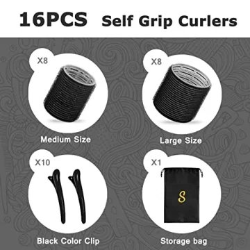 Sungenol Self Grip Hair Roller Set for Effortless Curls