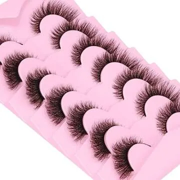 Fluffy Faux Mink False Lashes - Natural Look Cat Eye 16MM