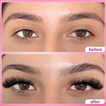 Fluffy Faux Mink False Lashes - Natural Look Cat Eye 16MM