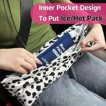 Mastectomy Pillow Hysterectomy Pillows C Section Recovery Must Haves Essentials Products Seat Belt Cushion Post Surgery Gifts for Women Breast Pillow Cushion with Insert Ice Pockets