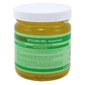 Clubman Style Gel Mens Super Hold 16 Ounce Jar (473ml) (3 Pack)