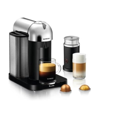 Nespresso Vertuo Chrome Coffee Espresso Machine Aeroccino