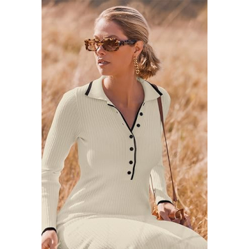 Chic MEROKEETY Long Sleeve Sweater Dress for All Occasions