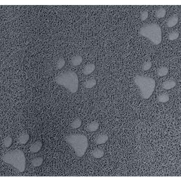 Darkyazi Cat Litter Box Mat for Floor Litter Trapping Mat Non-Slip Backing, Scatter Control, Easy Clean, Water Resistant, Soft on Paws (15.75" x 11.75",Grey)