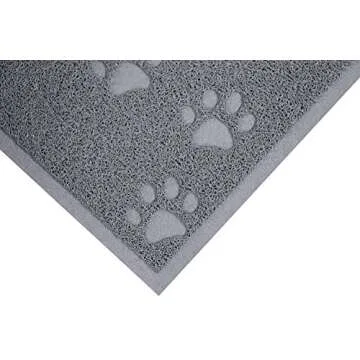 Darkyazi Cat Litter Box Mat for Floor Litter Trapping Mat Non-Slip Backing, Scatter Control, Easy Clean, Water Resistant, Soft on Paws (15.75" x 11.75",Grey)