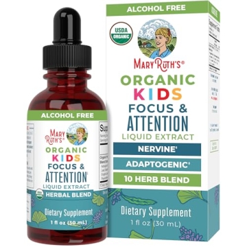 USDA Organic Kids Brain Drops for Focus & Memory - MaryRuth