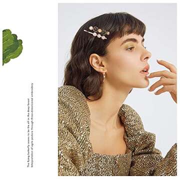 28 Pcs Hair Clips for Girls, Hair Barrettes for Women|Pearl Hair Accessories-Acrylic Resin Bobby Pin...