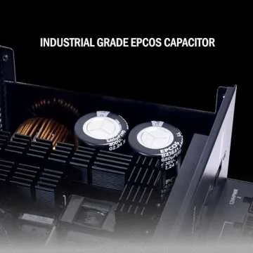 Lian Li Edge Series-1000W Full Modular Power Supply-80 Plus Platinum-ATX 3.0, 3.1-PCIE 5.1-L-Shape Design for Dual Chamber Case-120mm FDB Fan-Supports up to 4X USB Devices-White (EG1000WE.US)