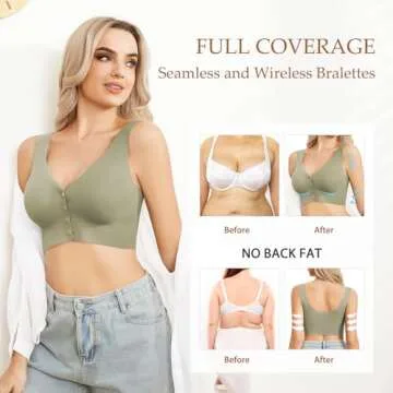 Eleplus Seamless Front Closure Bras - Comfort & Style Pack
