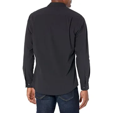 Slim-Fit Long-Sleeve Poplin Shirt for Men - Versatile Style