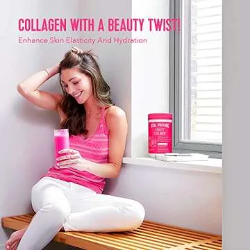 Vital Proteins Beauty Collagen Peptides Powder Supplement for Women, 120mg of Hyaluronic Acid - 15g of Collagen Per Serving - Enhance Skin Elasticity and Hydration - Tropical Hibiscus - 9.6oz Canister