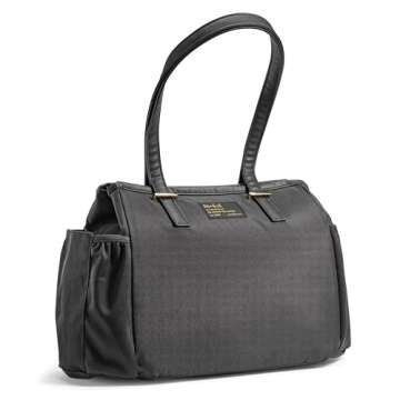 Fit & Fresh Lunch Bag For Women, Insulated Womens Lunch Bag For Work, Stain-Resistant, Lightweight, Large Lunch Box For Women, Zipper, Copley Black