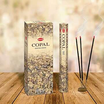 HEM Copal Incense - Box of Six 20 Stick Tubes