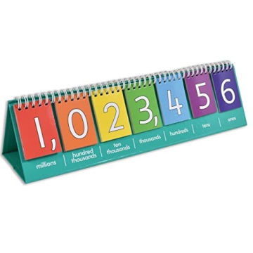edxeducation Student Place Value Flip Chart - Millions - Double-Sided with Whole Numbers and Decimal...
